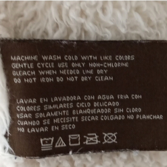 Big Chill Jacket Tan Faux Fur Shearling Raw Trim Button Front Pockets - Picture 13 of 13